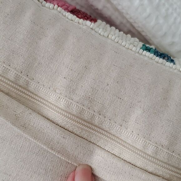 Artistic Accents Beaded Colorful Multi Color Accent Pillow Decor Living Room 14" - Picture 5 of 6